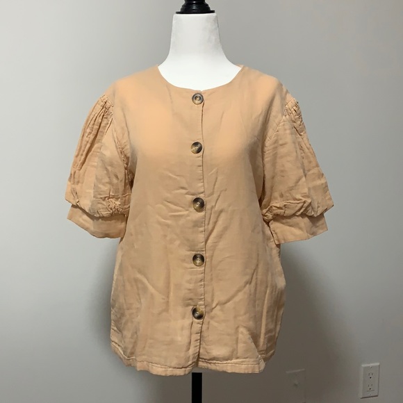 Poudre Organic Cotton Muslin Pear Blouse - Picture 1 of 9